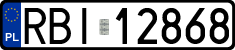 License plates of Poland, Regular car plates