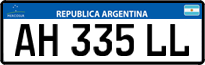 License plate of Argentina, Cars (Mercosur, AB 123 CD)