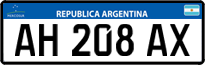 License plate of Argentina, Cars (Mercosur, AB 123 CD)