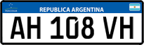 License plate of Argentina, Cars (Mercosur, AB 123 CD)