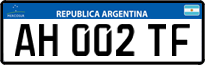 License plate of Argentina, Cars (Mercosur, AB 123 CD)
