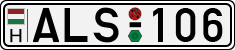 license plates of Hungary, Cars (1990)