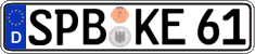 German license plate, Regular plates