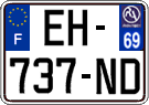 French license plate, SIV (ordinary)
