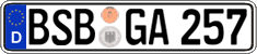 German license plate, Regular plates