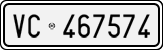 License plate of Italy, Cars (1927 year series)