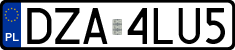 License plates of Poland, Regular car plates