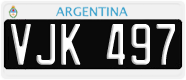 License plate of Argentina, Cars (1995, ABC 123)