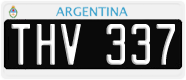 License plate of Argentina, Cars (1995, ABC 123)