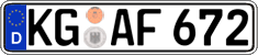 German license plate, Regular plates