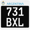 License plate of Argentina, Motorcycles (1995, 123 ABC)