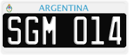License plate of Argentina, Cars (1995, ABC 123)