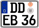 German license plate, Regular plates