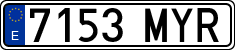 License plates of Spain, Ordinary (2000)