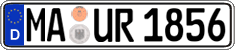 German license plate, Regular plates