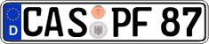German license plate, Regular plates