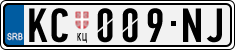 License plate of Serbia, Cars