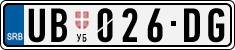 License plate of Serbia, Cars