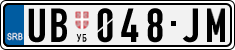 License plate of Serbia, Cars