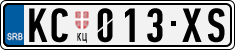 License plate of Serbia, Cars