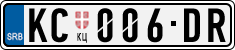 License plate of Serbia, Cars