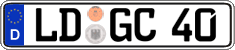 German license plate, Regular plates