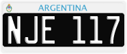 License plate of Argentina, Cars (1995, ABC 123)