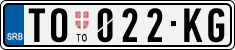License plate of Serbia, Cars