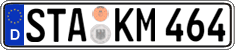 German license plate, Regular plates