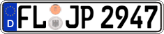 German license plate, Regular plates