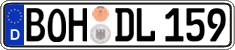 German license plate, Regular plates