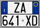 License plate of Italy, Cars (1994 year series)