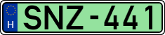 license plates of Hungary, Electric vehicles (1990)