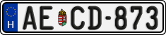 license plates of Hungary, Regular plates (2022)