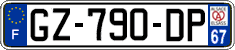 French license plate, SIV (ordinary)
