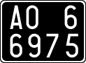 License plate of Italy, Cars (1927 year series)