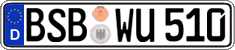German license plate, Regular plates