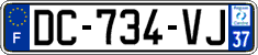 French license plate, SIV (ordinary)