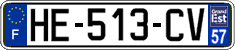 French license plate, SIV (ordinary)
