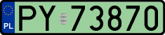 License plates of Poland, Electric vehicles