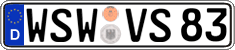 German license plate, Regular plates