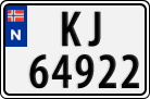 License plate of Norway, Cars