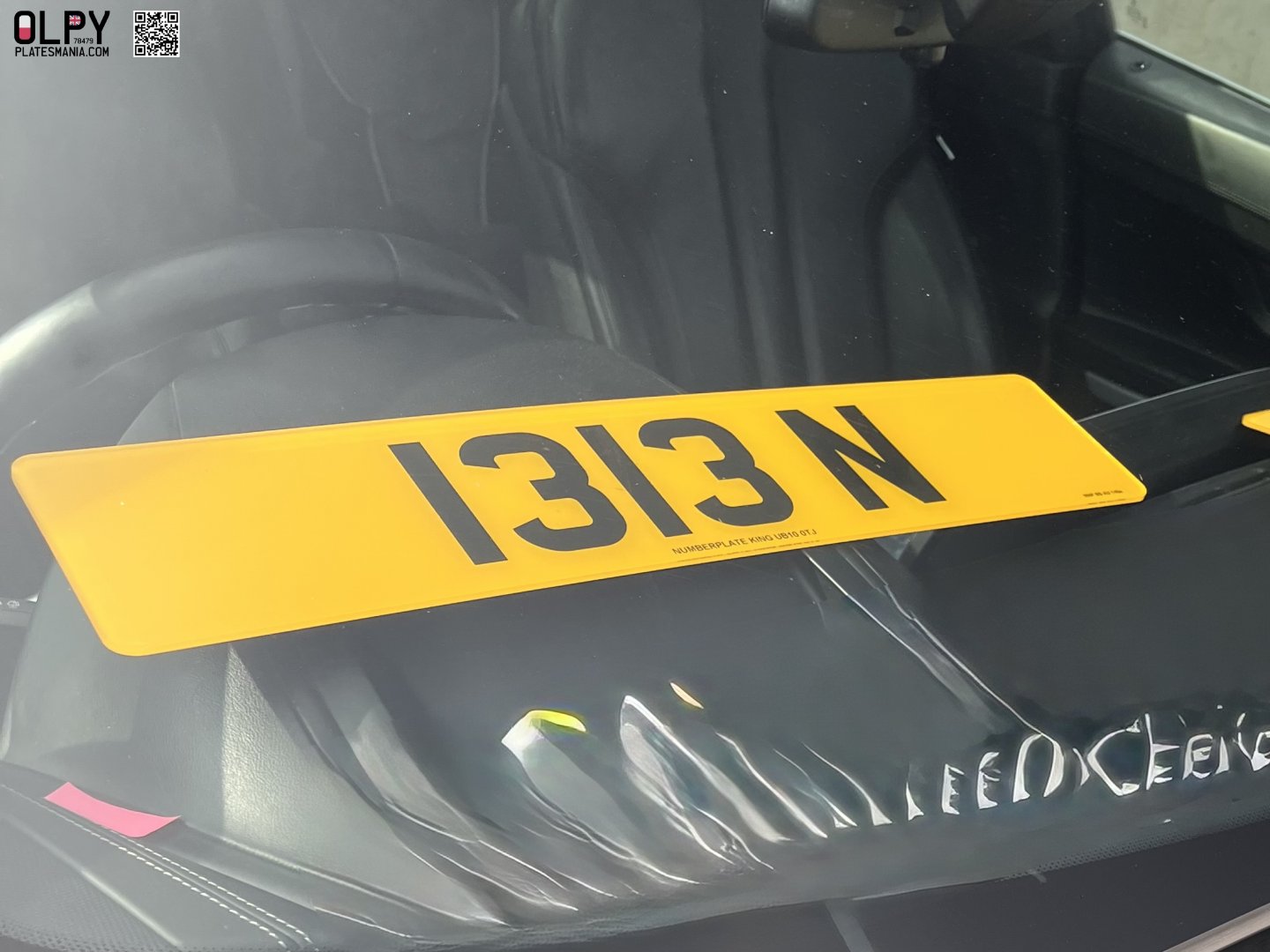 1313N, License plate without vehicle 