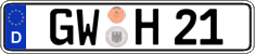 German license plate, Regular plates