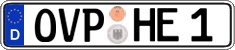 German license plate, Regular plates