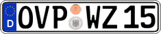 German license plate, Regular plates