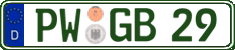 German license plate, Regular plates