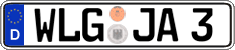 German license plate, Regular plates