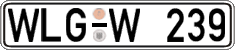 German license plate, Regular plates