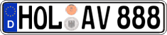 German license plate, Regular plates